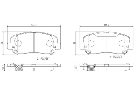 Product of Brembo P18032N Brake Pad - Set Of 4 