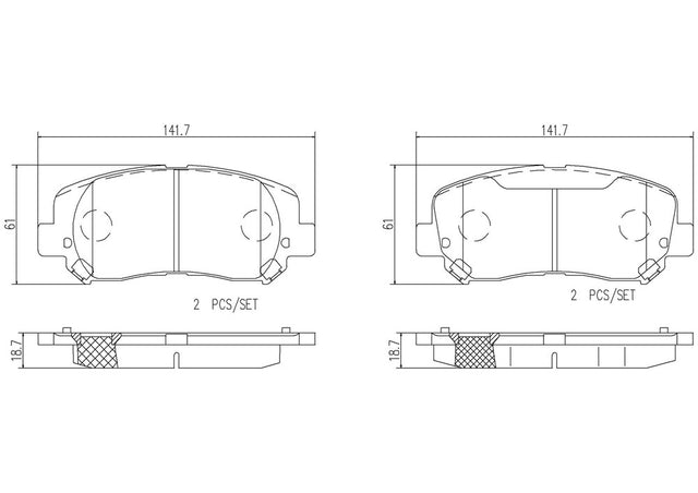 Product of Brembo P18032N Brake Pad - Set Of 4 
