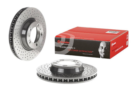 Product of Brembo 09C87711C02 Vented Cross Drilled 1 Piece Brake Rotor 