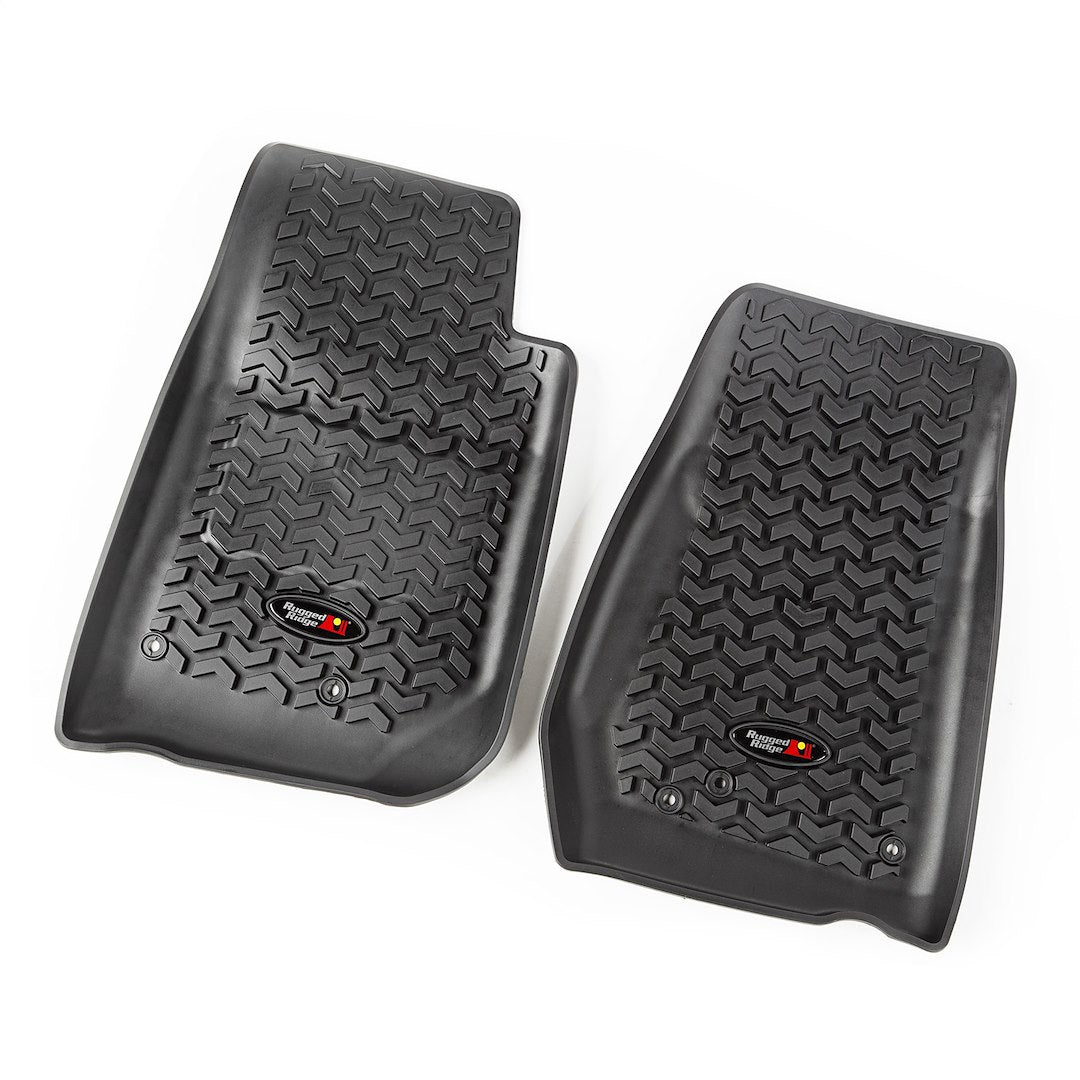Product of Rugged Ridge All Terrain 12988.04 Black Thermoplastic Floor Liner 