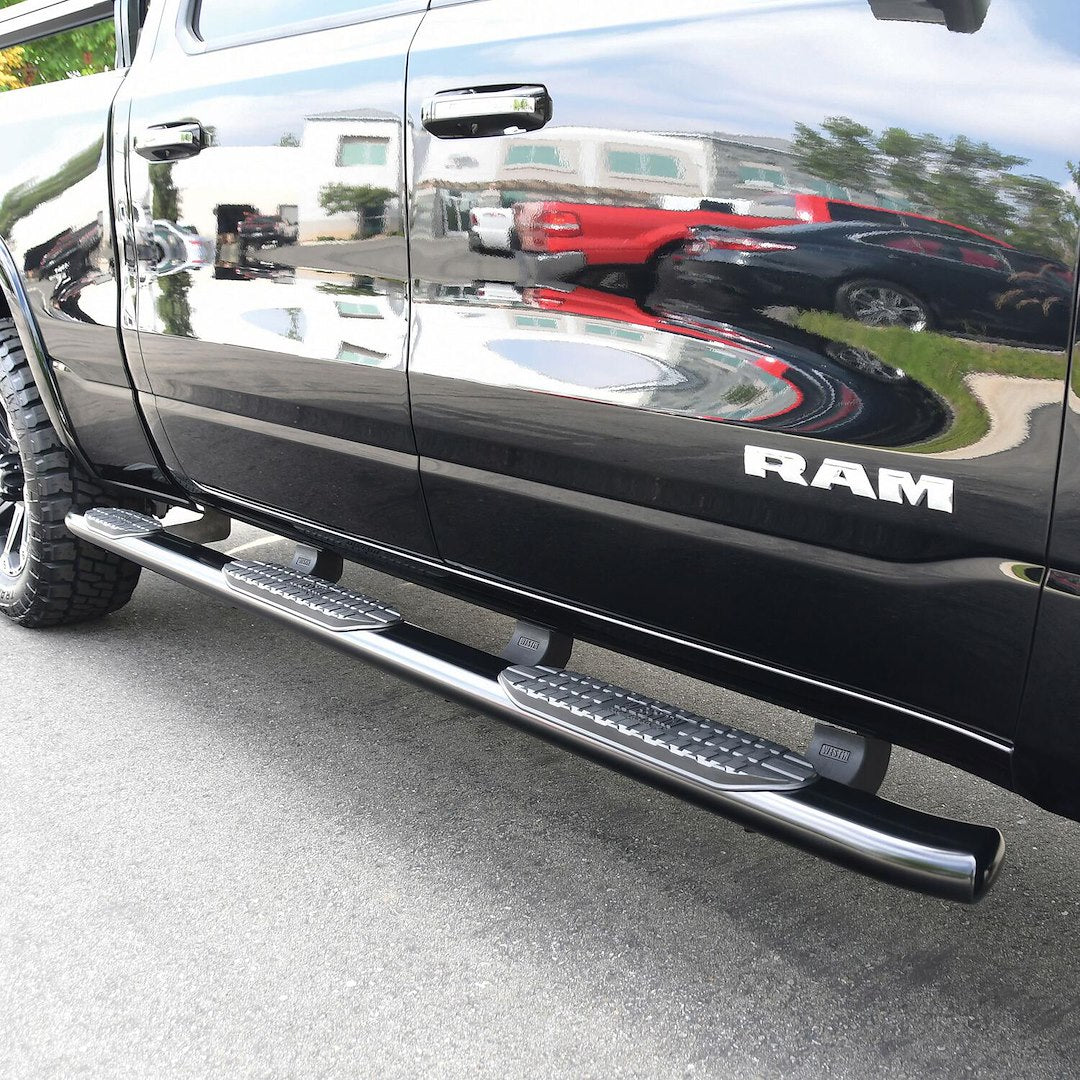 Product of Westin Automotive 21-534705 Black Powder Coated Oval Nerf Bar - Truck Wheel To Wheel 