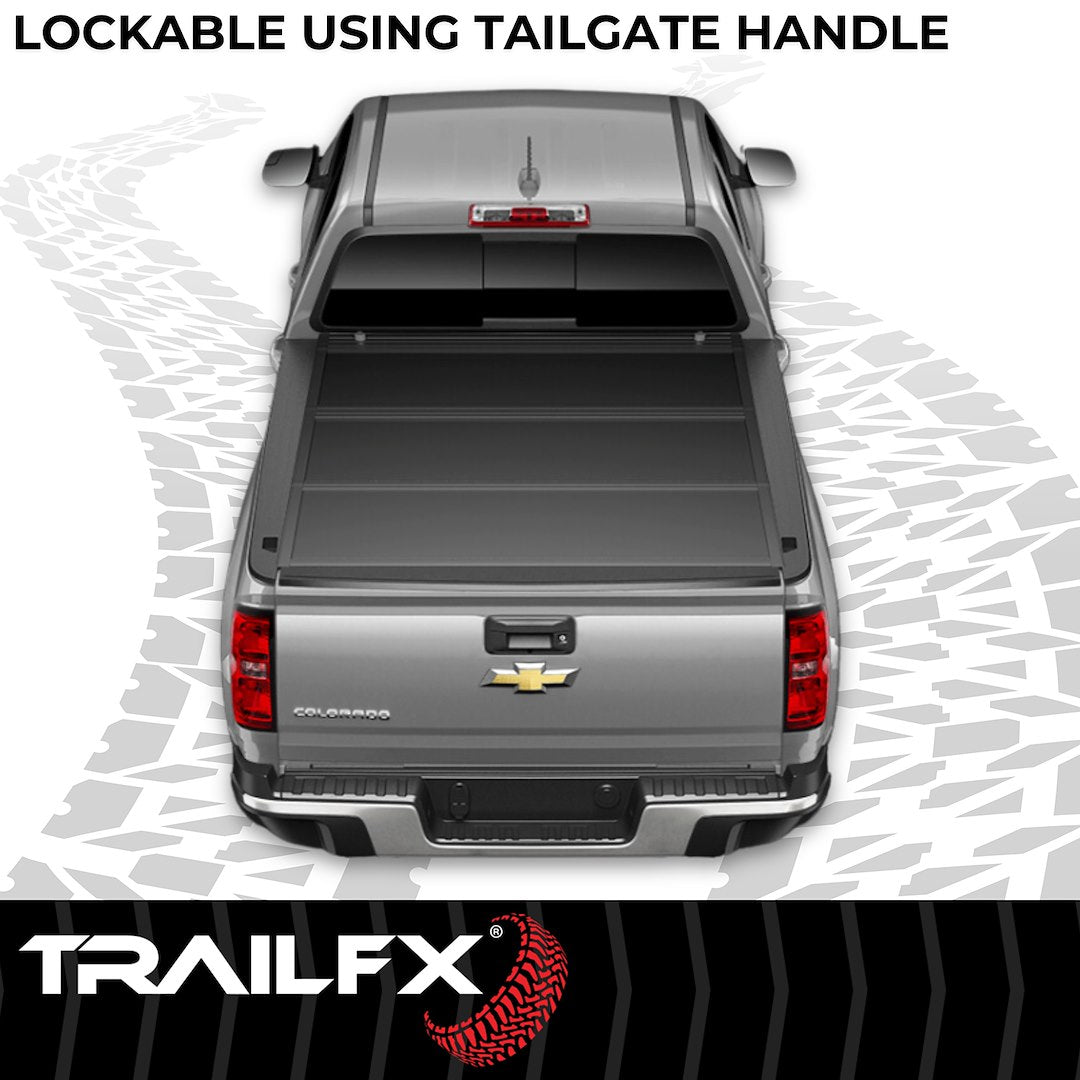 Product of TrailFX TFX Premium Flush Tri-Fold Hard Folding TFX1714 Tonneau Cover 