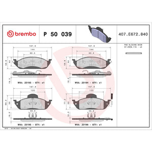 Brembo P50039 Brake Pad||p50039_Drw.Jpg||87||brmp50039||1753360