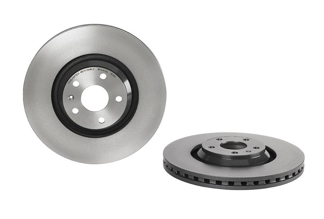 Product of Brembo 09B03811C02 Vented 1 Piece Brake Rotor 