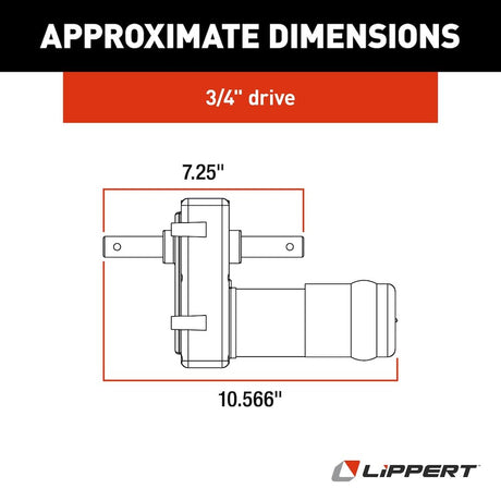 Product of Lippert Components 138449 Lippert 3 X 3 Through Frame Slide Outs Slide Out Motor 