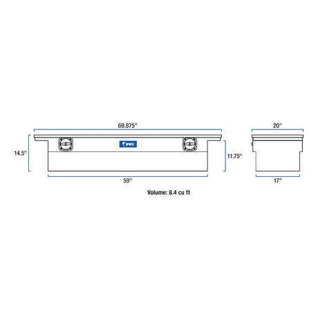 Product of UWS SL-69-LP-MB Secure Lock Low Profile Toolbox 