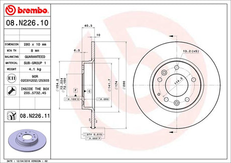 Brembo 08n22611c02 Brake Rotor||08.N226.11_1.Jpg||86||brm08n22611||1301213