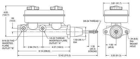 Product of Wilwood Brakes 260-4894 Brake Master Cylinder