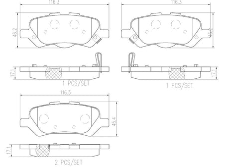 Brembo P83158n Brake Pad||p83158n_R.Jpg||86||brmp83158n||2091622