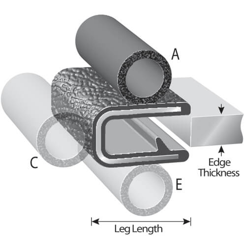 Product of Trim-Lok 3100b3x1/8a-25 Multi Purpose Weather Stripping