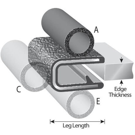 Product of Trim-Lok 3100b3x1/8a-25 Multi Purpose Weather Stripping