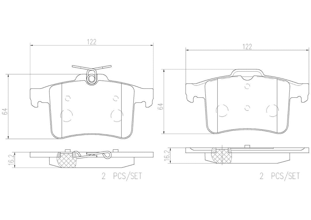 Product of Brembo P36026N Brake Pad - Set Of 4 