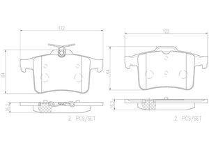 Product of Brembo P36026N Brake Pad - Set Of 4 