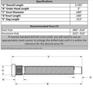 Moroso Performance 46190 Wheel Stud||46190_1.Jpg||86||m2846190||1314034
