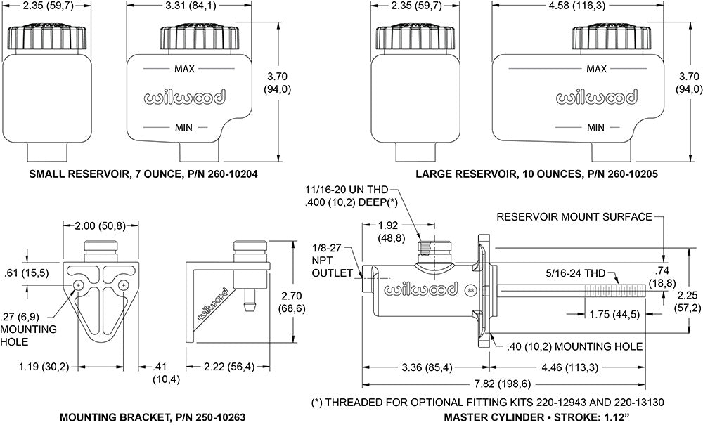 Wilwood Brakes 260-10372 Brake Master Cylinder||260-10372_3.Jpg||88||w6426010372||1625125