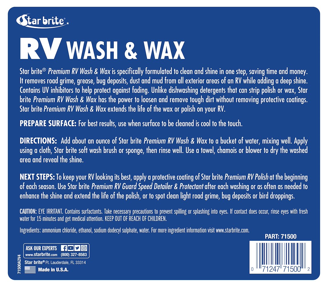 Star Brite 071516p Rv Wash||071500n_1.Jpg||86||s2r071516p||1289284