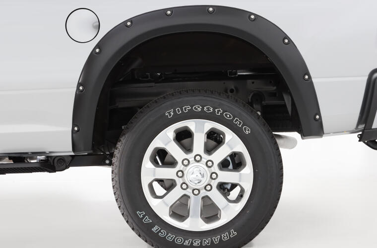 Product of Bushwacker 50930-02 Pocket Style/ Exposed Fasteners Black Fender Flare - Set Of 4 
