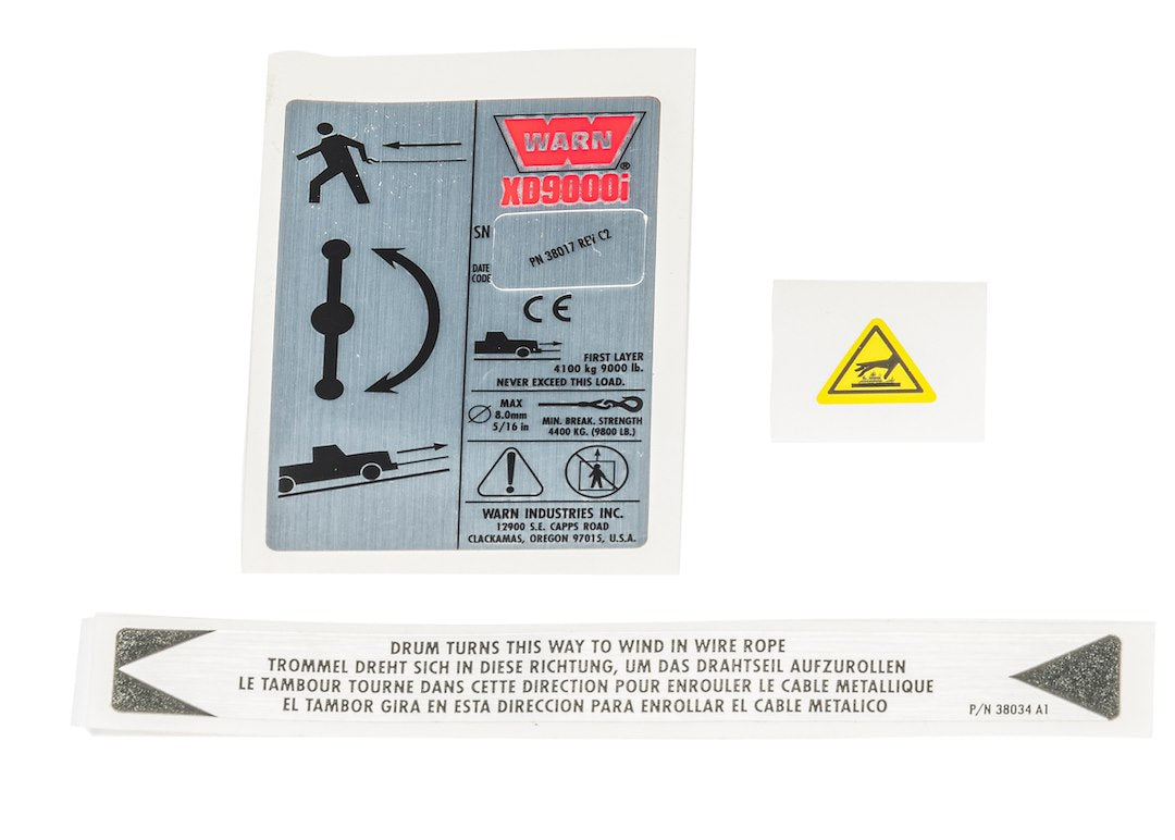 Product of Warn 38305 Winch Label