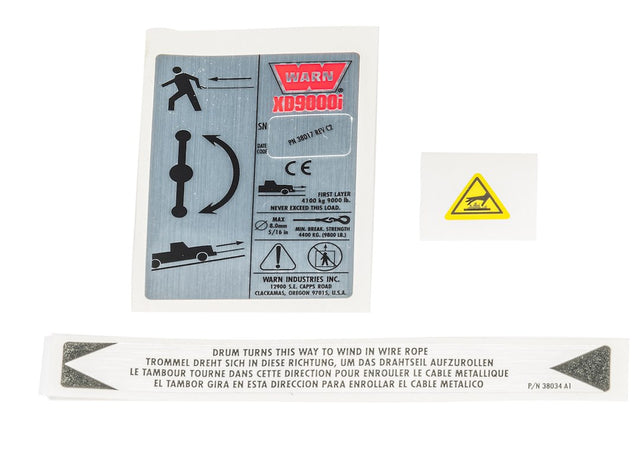 Product of Warn 38305 Winch Label