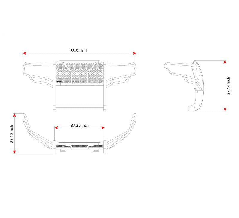 Black Horse Offroad Ru-Totu07-B Grille Guard||ru-Totu07-B_7.Jpeg||91||blkrutotu07b||1649192
