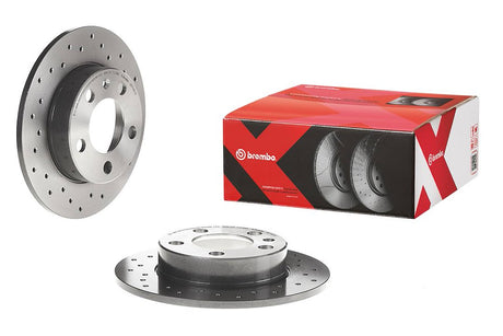 Product of Brembo 0871651XC02 Xtra Solid Cross Drilled 1 Piece Brake Rotor 