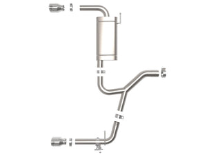 Product of Advanced FLOW Engineering 49-36349-P Mach Force XP Cat Back System Dual Exhaust System Kit 