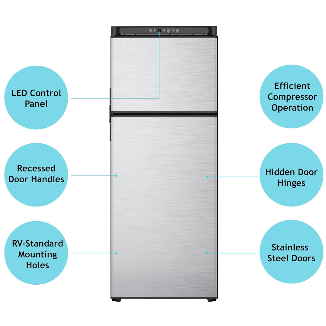 Product of Norcold 10 Cubic Feet Dual Compartment 2 Door Refrigerator With Freezer , Black 