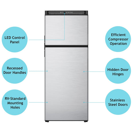 Product of Norcold 10 Cubic Feet Dual Compartment 2 Door Refrigerator With Freezer , Black 
