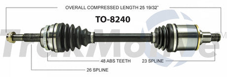 Trakmotive To-8240 Cv Axle Shaft||to-8240.Jpg||85||trkto8240||2261533