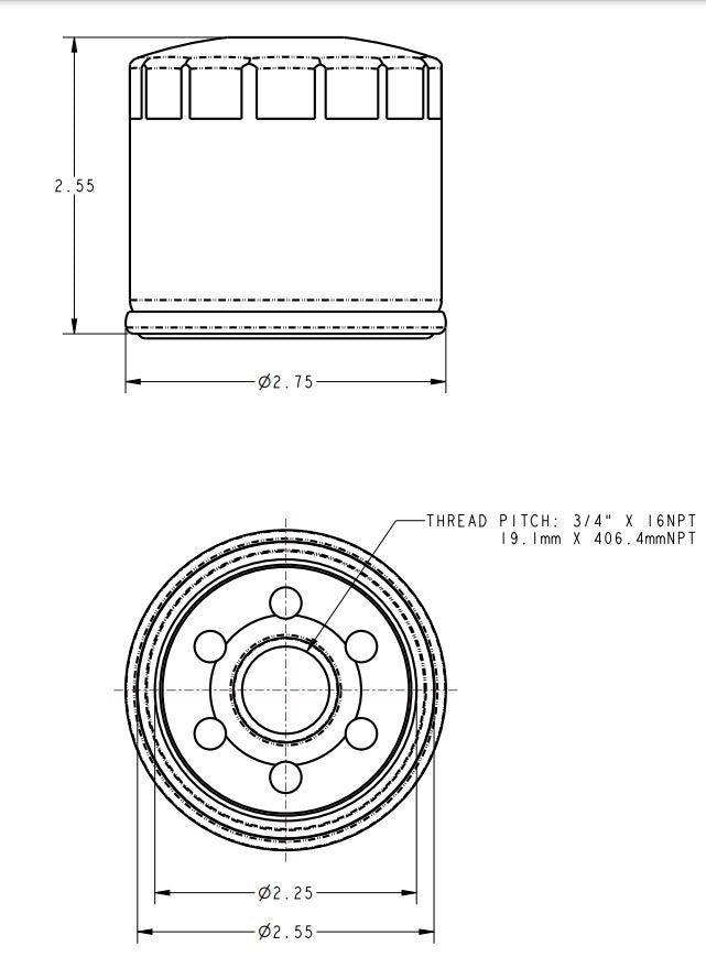 Product of Sierra Marine 18-7897 Marine Series Canister Oil Filter 