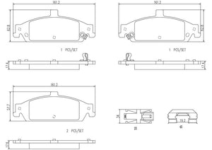 Product of Brembo P10023N Brake Pad - Set Of 4 