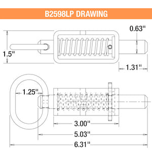 Buyers Products B2598lp Door Latch Assembly||b2598lp_5.Jpg||90||b83b2598lp||2212490
