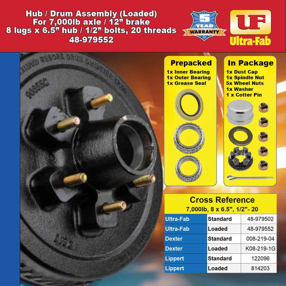 Ultra-Fab Products 48-979552 Trailer Brake Hub Assembly||48-979552_6.Jpg||91||u2948979552||1722306