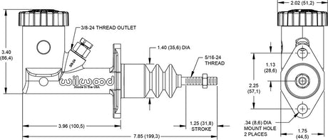 Wilwood Brakes 260-15098 Brake Master Cylinder||260-15098_1.Jpg||86||w6426015098||1009444