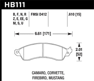 Hawk Performance Hb111f.610 Brake Pad||hb111.Jpg||86||h27hb111f610||2215936