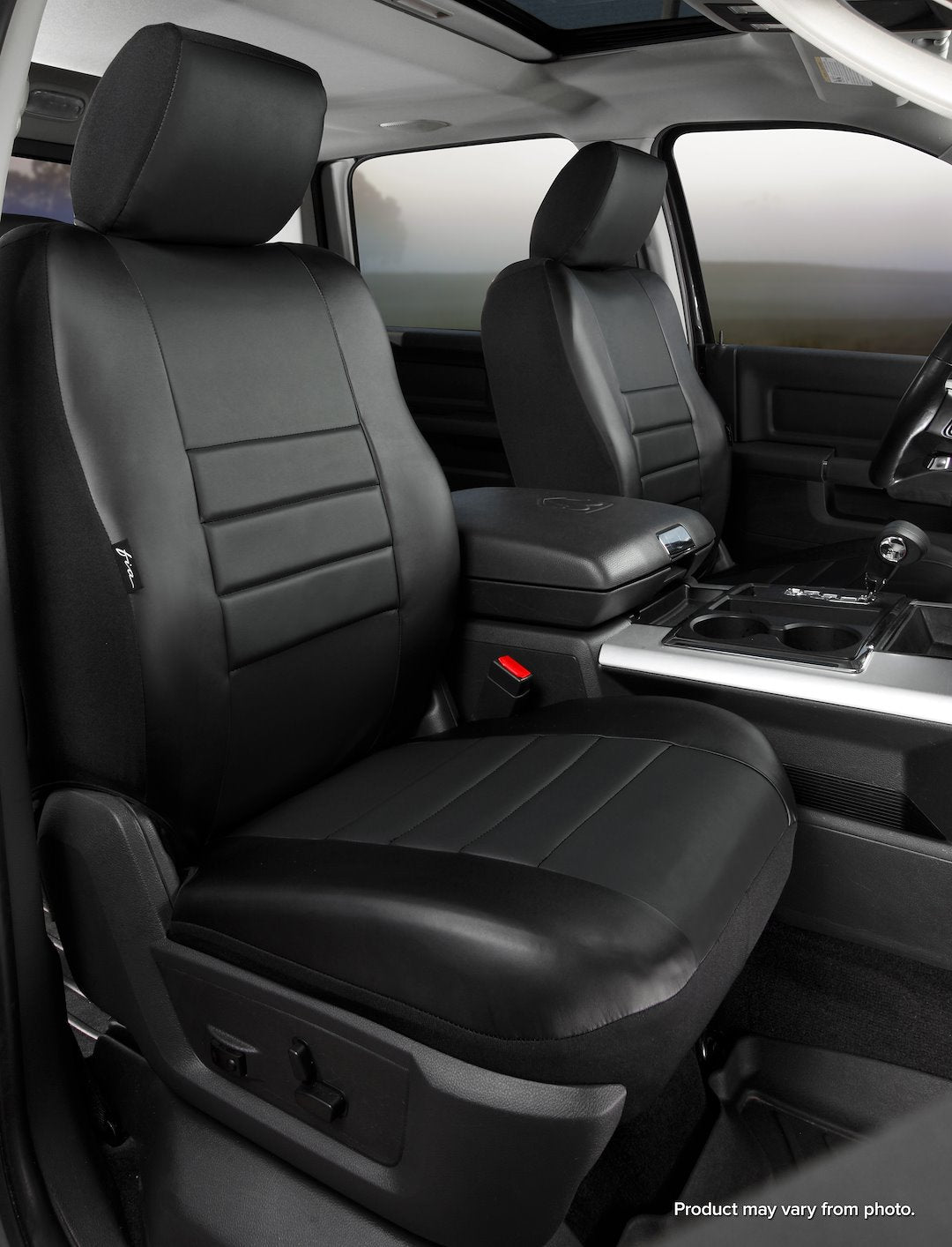 Product of Fia SL68-35 BLK/BLK LeatherLite™ Black Leather Seat Cover 