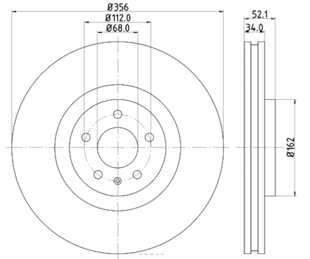 Product of Hella 355129371 Pagid  Brake Rotor 