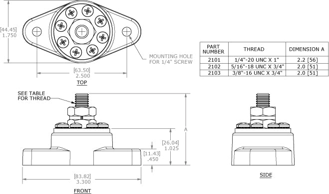 Product of Blue Sea 2102-Bss Busbar Stud