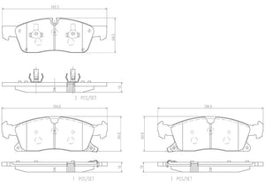 Product of Brembo P37017N Brake Pad - Set Of 4 