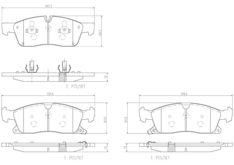 Product of Brembo P37017N Brake Pad - Set Of 4 