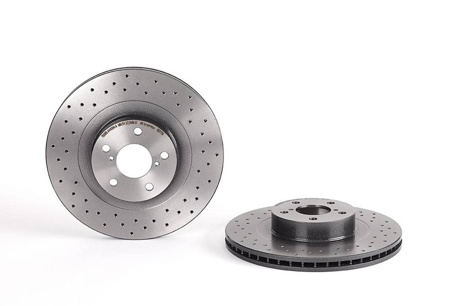 Product of Brembo 0990771XC02 Xtra Vented Cross Drilled 1 Piece Brake Rotor 