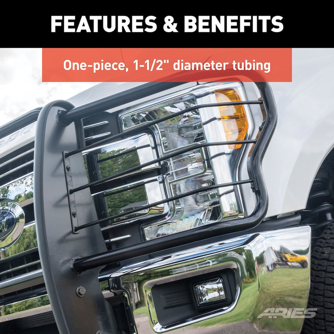 Product of Aries 2069 Grille Guard 1-Piece Black Semi Gloss Powder Coated 