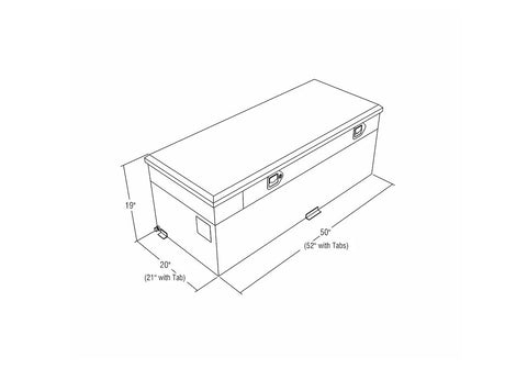 Product of RDS Tanks 72746 Rectangular 51 Gallon Auxiliary Fuel Tank 