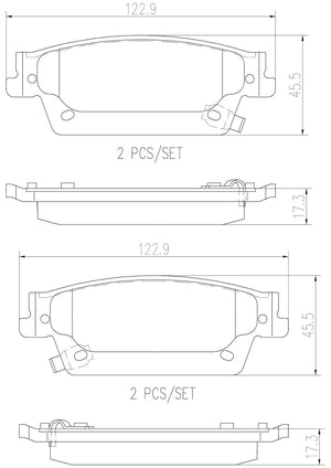 Product of Brembo P09020N Brake Pad - Set Of 4 