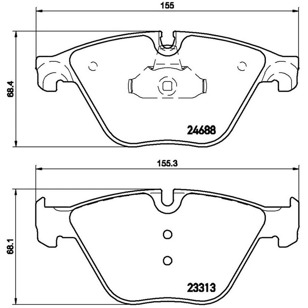 Product of Brembo P06074 Brake Pad - Set Of 4 