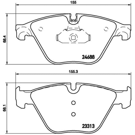 Product of Brembo P06074 Brake Pad - Set Of 4 