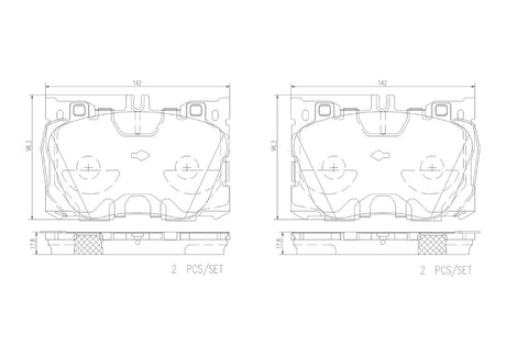 Product of Brembo P50139N Brake Pad - Set Of 4 