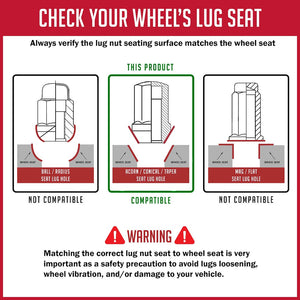 Product of Coyote Wheel Accessories 531167BLK 60 Degree Conical 9/16x18 Lug Nut 