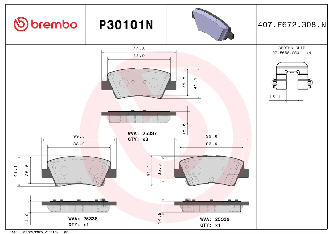 Brembo P30101n Brake Pad||p30101n_1.Png||86||brmp30101n||2104595