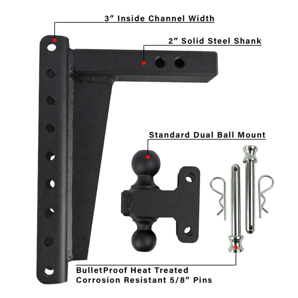 Product of Bulletproof Hitches HD2012 2 Inch Receiver Trailer Hitch Ball Mount 